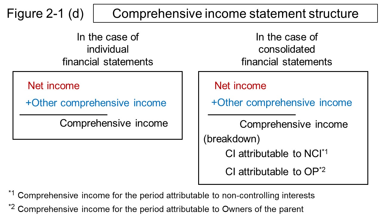 Figure 2-1 (d) Comprehensive income statement structure